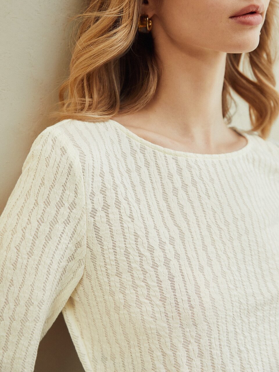MOTF CABLE PATTERN T-SHIRT