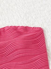 SHEIN PETITE Áo nữ Xù màu trơn Gợi cảm - Màu Hồng Tươi - Xem 5