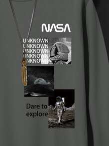 Manfinity Homme 男士字母和圖形圖形衛衣和衛褲 - 彩色 - 查看 7