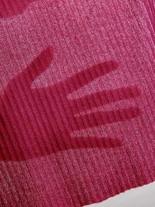 SHEIN Qutie 拼接車縫拼色上衣 - 粉色 - 查看 6