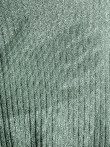 SHEIN Qutie Camiseta tejida de canalé con cordón delantero - verde menta - Ver 6