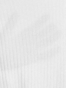 SHEIN EZwear 小褶邊羅紋針織背心上衣 - 白色 - 查看 6