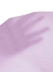 SHEIN Clasi Plus Cut Out Butterfly Sleeve Blouse - Lilac Purple - View 5