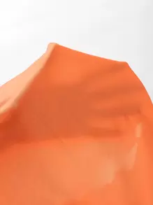 SHEIN BASICS 圆领纯色背心 简约时尚日常休闲 - 橘色 - 查看 6