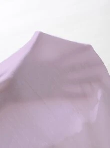 SHEIN Privé Ribbed Form-Fitting Cropped Tank Top - Lilac Purple - View 7