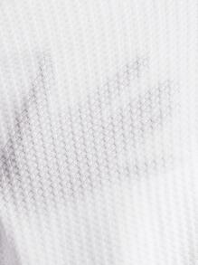 SHEIN EZwear 生菜邊華夫格針織T恤 - 白色 - 查看 5