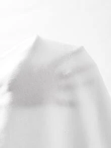 SHEIN SXY 抽繩褶邊短上衣和短褲套裝 - 白色 - 查看 6