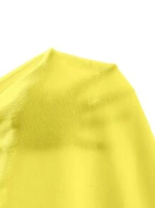 SHEIN Essnce 不對稱肩短版上衣 - 黃色 - 查看 6