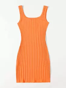 SHEIN Essnce Rippenstrick figurbetontes Kleid