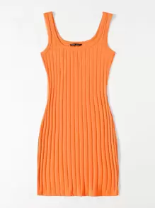 SHEIN Essnce Rippenstrick figurbetontes Kleid