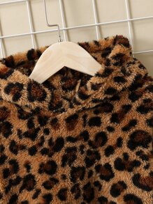 小女孩豹纹泰迪熊卫衣（不含毛衣） - 棕色 - 查看 3