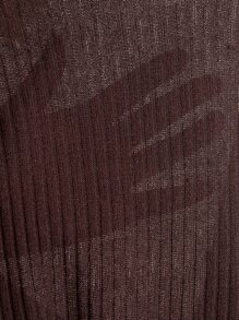 SHEIN EZwear Solid Rib-knit Cami Top - Chocolate Brown - View 5