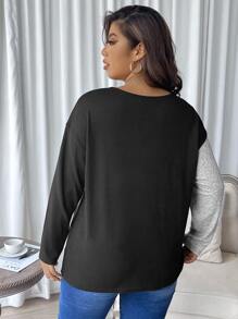 Mulvari 大碼雙色落肩T恤 - 彩色 - 查看 2