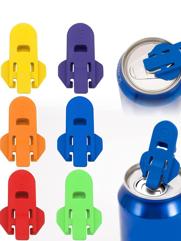 1pc Random Color Easy Can Opener, Soda Bottle Opener, Sealed Anti-Dust