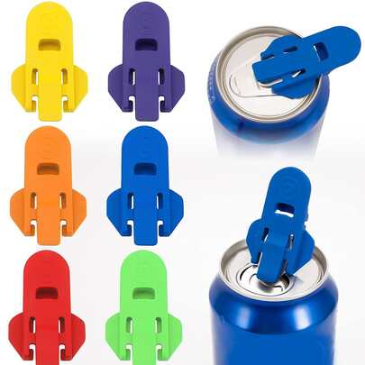 1pc Random Color Easy Can Opener, Soda Bottle Opener, Dust-Proof Seal