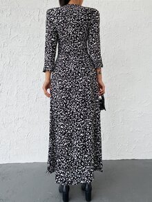 EURMUSE Vestido con estampado - Negro - Ver 2