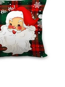 Funda De Almohada Con Estampado De Dibujos Animados De Navidad - Multicolor - Ver 4