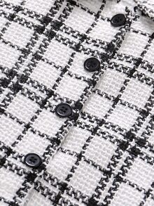 小女童格紋夾克和洋裝