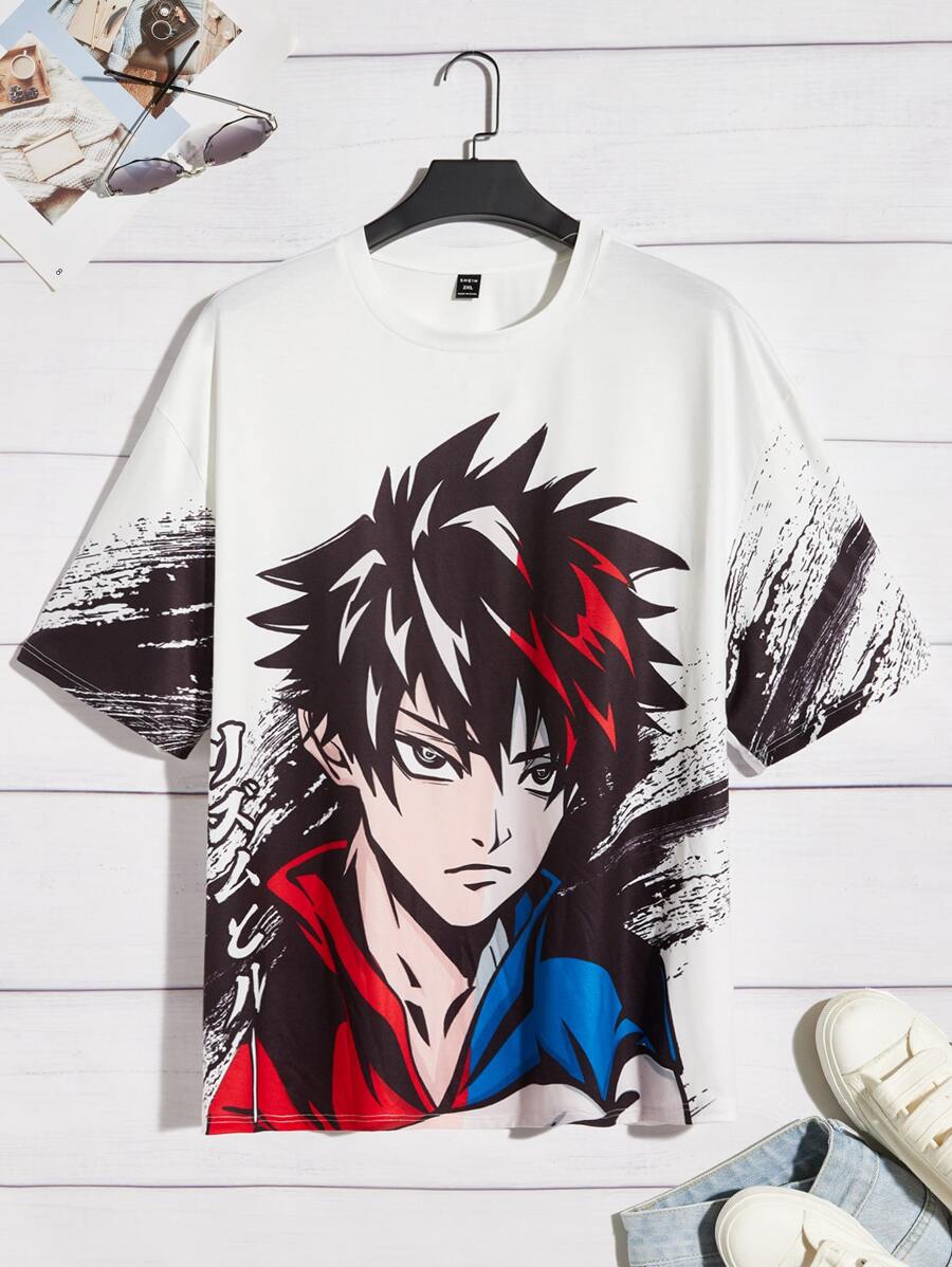 Manfinity RebelGame Men Plus Figure Graphic Tee - White - View 1