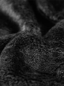 Manfinity Homme 男士保暖连帽宽松夹棉大衣 - 黑色 - 查看 3