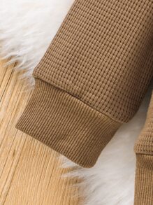 SHEIN Young Boy Bear Pattern Sweatshirt - Brown - View 4