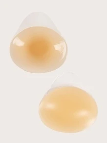 Talla grande 1 par Cubierta de pezón de silicona - Albaricoque - Ver 2