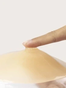 Talla grande 1 par Cubierta de pezón de silicona - Albaricoque - Ver 3