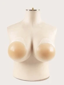 Talla grande 1 par Cubierta de pezón de silicona - Albaricoque - Ver 4