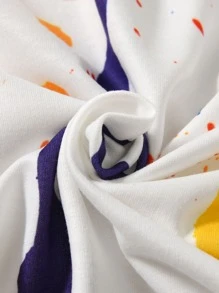 Niñas Sudadera con estampado de tinte de salpicadura