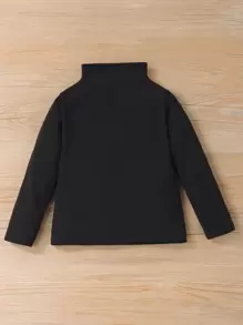 Young Girl Solid Tee & Belted Vest Coat - Multicolor - View 3