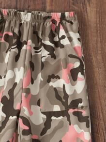 Girls Camo Print Trousers - Multicolor - View 3