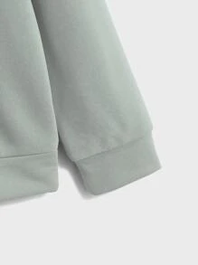 Manfinity Men Slogan Graphic Pullover - Mint Green - View 4