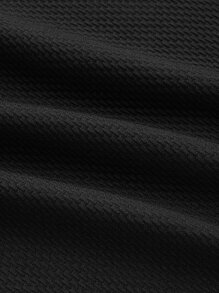 Manfinity VCAY Men Letter Graphic Mock Neck Sweatshirt, For Fall Winter - Black - View 3