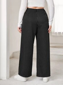 SHEIN EZwear Plus Vertical Striped Suit Trousers