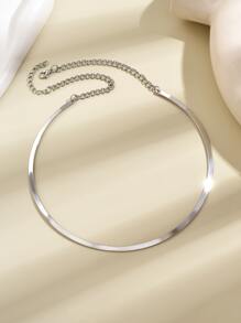 1pc Simple Necklace - Silver - View 1