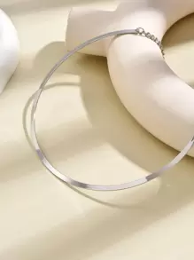 1pc Simple Necklace - Silver - View 2