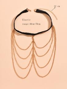 Minimalist Thigh Chain - Yellow Gold - View 6