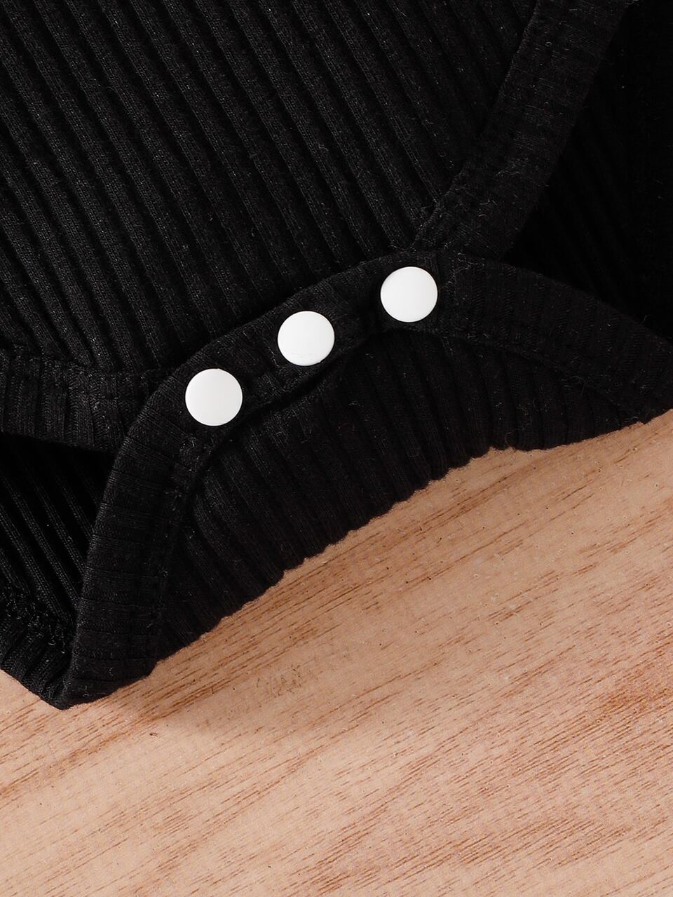 Baby Girl Puff Sleeve Bodysuit & Houndstooth Print Suspender Skirt Autumn Fall