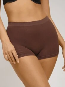 Solid Simple Shortie Brief - Rust Brown - View 5