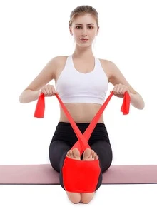 1pc Yoga Stretch Resistance Band - Red - View 2