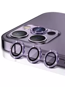 3入組閃光相機鏡頭保護膜相容於 iPhone 15/15Pro/15Plus/15Promax - 紫色 - 查看 1