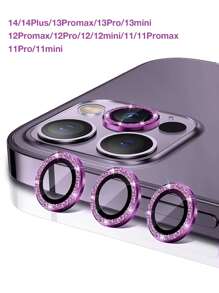 3入組閃光相機鏡頭保護膜相容於 iPhone 15/15Pro/15Plus/15Promax - 紫色 - 查看 4