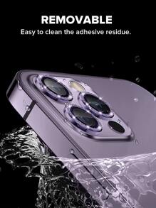 3入組閃光相機鏡頭保護膜相容於 iPhone 15/15Pro/15Plus/15Promax - 紫色 - 查看 6