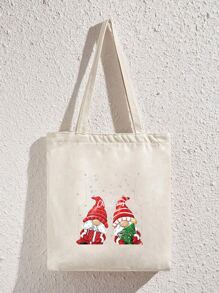 Ông già Noen In Mua sắm Túi tote - Màu be - Xem 1