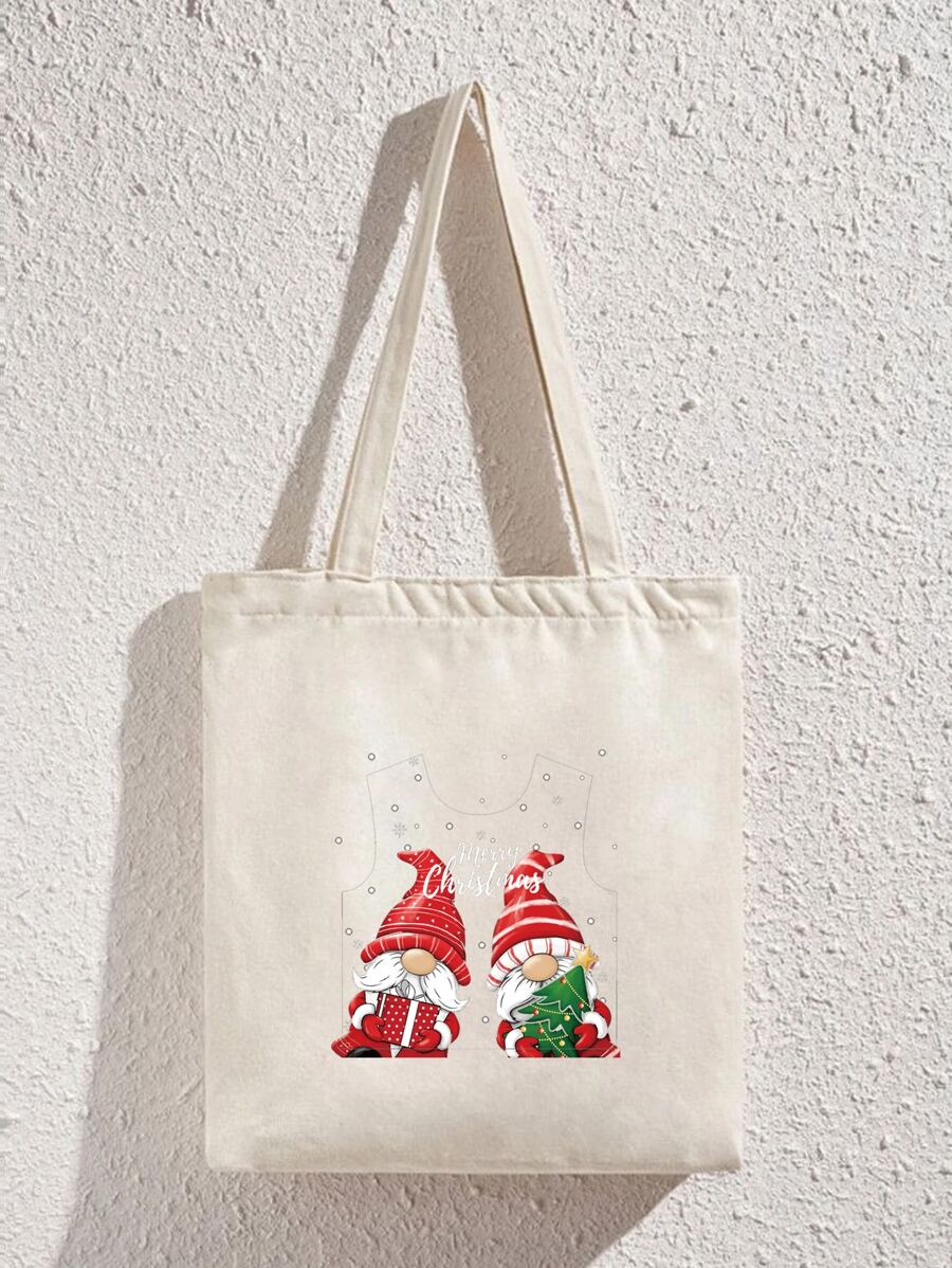 Ông già Noen In Mua sắm Túi tote - Màu be - Xem 1