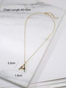 Collar con diseño de letra - Amarillo Oro - Ver 3