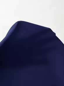 SHEIN Frenchy Embroidery Mesh Detail Cami Top Elegant Summer - Navy Blue - View 6