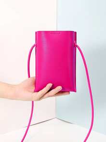 Bolsa cuadrada mini neón rosado - Rosa Fucsia - Ver 4