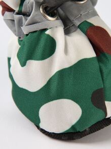 4 piezas Zapatos para mascota con patrón de camuflaje - Multicolor - Ver 5