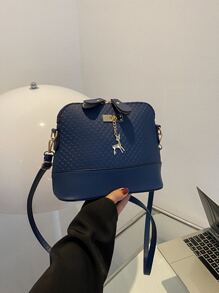 Tối giản Dập nổi Hình học Con nai sừng tấm Trang trí Túi mái vòm Đối với - Màu xanh hải quân - Xem 3